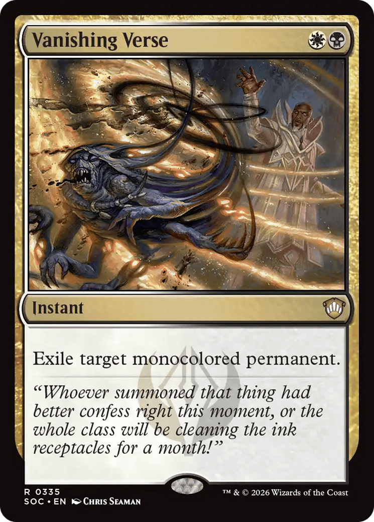 Vanishing Verse [Secrets of Strixhaven Commander] MTG Single Magic: The Gathering  | Multizone: Comics And Games