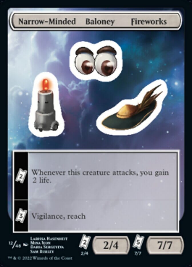 Narrow-Minded Baloney Fireworks [Unfinity Stickers] MTG Single Magic: The Gathering  | Multizone: Comics And Games