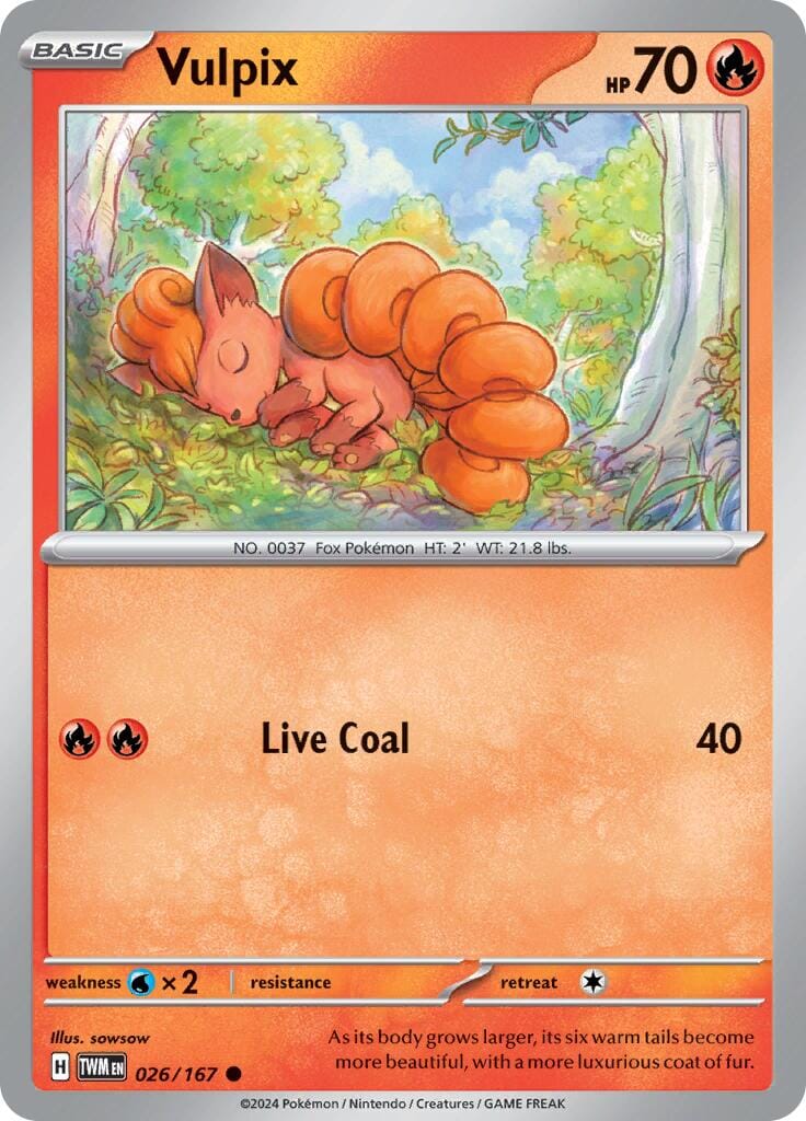 Vulpix (026/167) [Scarlet & Violet: Twilight Masquerade] Pokemon Single Pokémon  | Multizone: Comics And Games