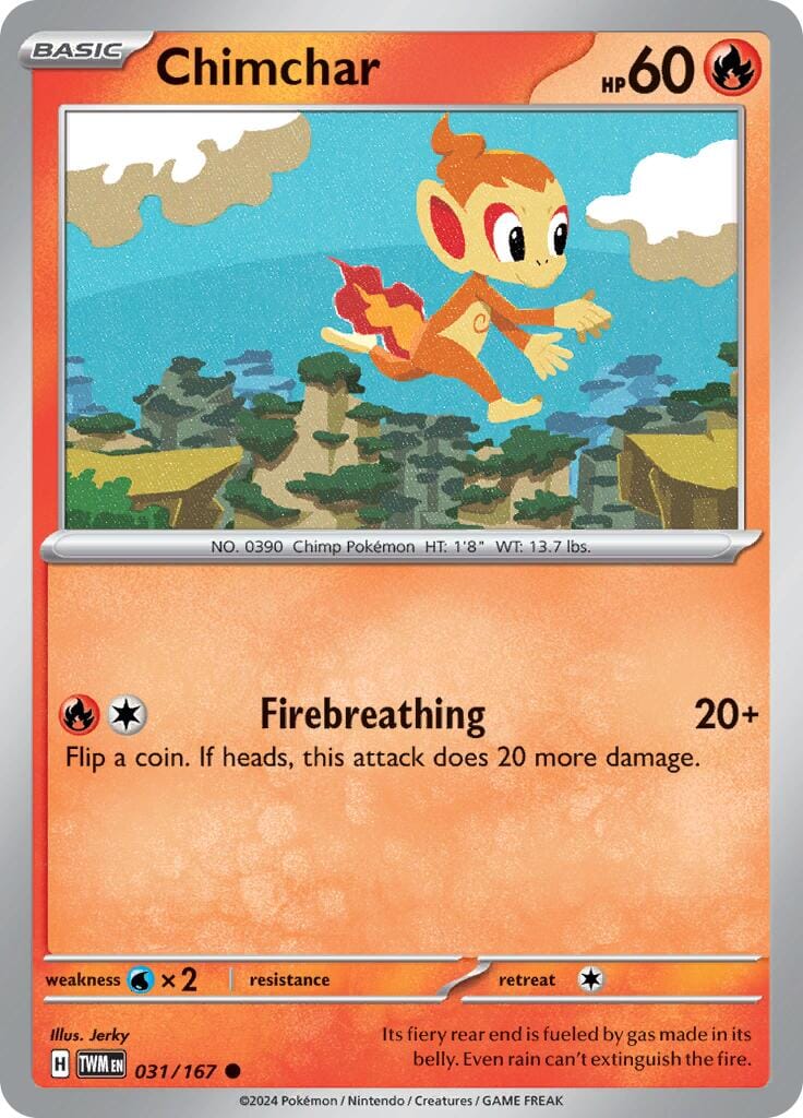 Chimchar (031/167) [Scarlet & Violet: Twilight Masquerade] Pokemon Single Pokémon  | Multizone: Comics And Games