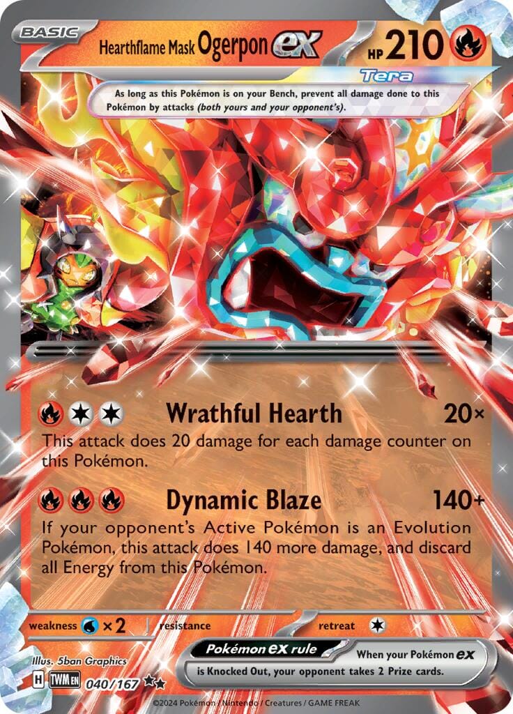 Hearthflame Mask Ogerpon ex (040/167) [Scarlet & Violet: Twilight Masquerade] Pokemon Single Pokémon  | Multizone: Comics And Games