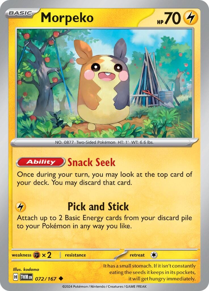 Morpeko (072/167) [Scarlet & Violet: Twilight Masquerade] Pokemon Single Pokémon  | Multizone: Comics And Games