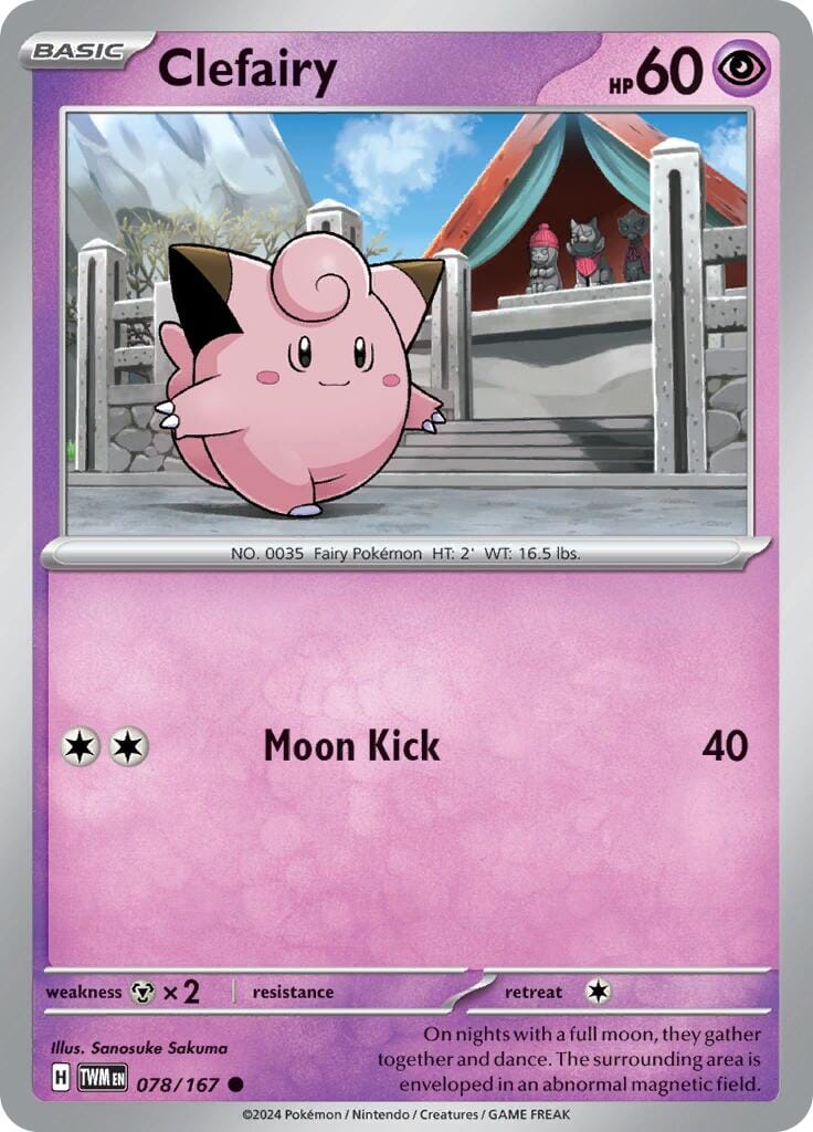 Clefairy (078/167) [Scarlet & Violet: Twilight Masquerade] Pokemon Single Pokémon  | Multizone: Comics And Games