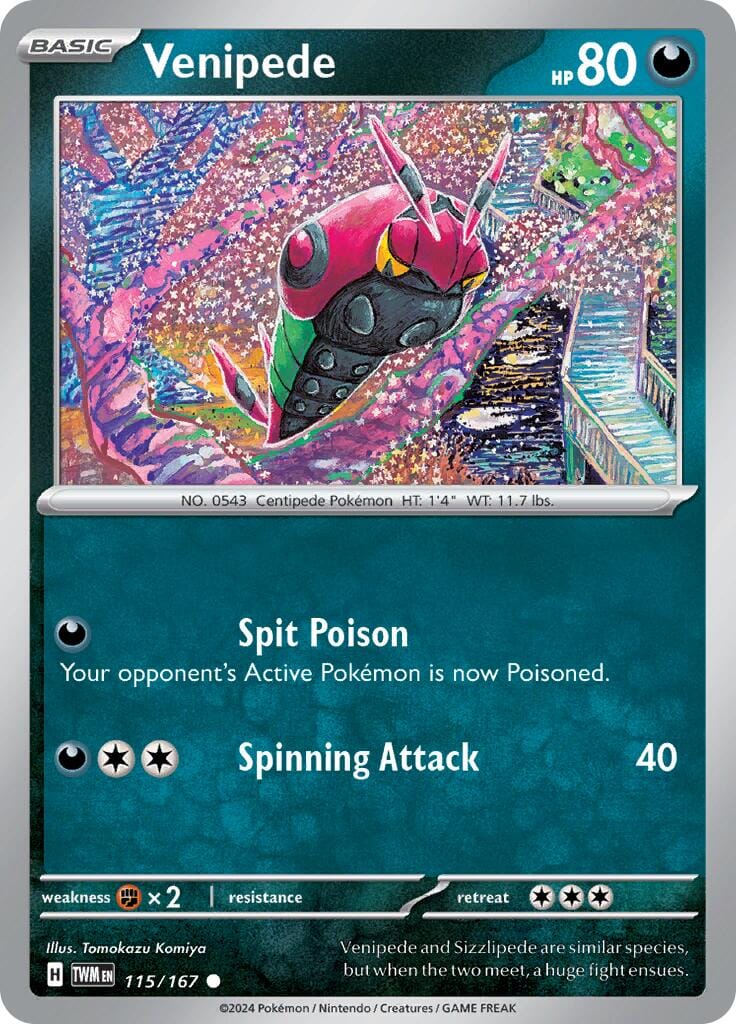 Venipede (115/167) [Scarlet & Violet: Twilight Masquerade] Pokemon Single Pokémon  | Multizone: Comics And Games