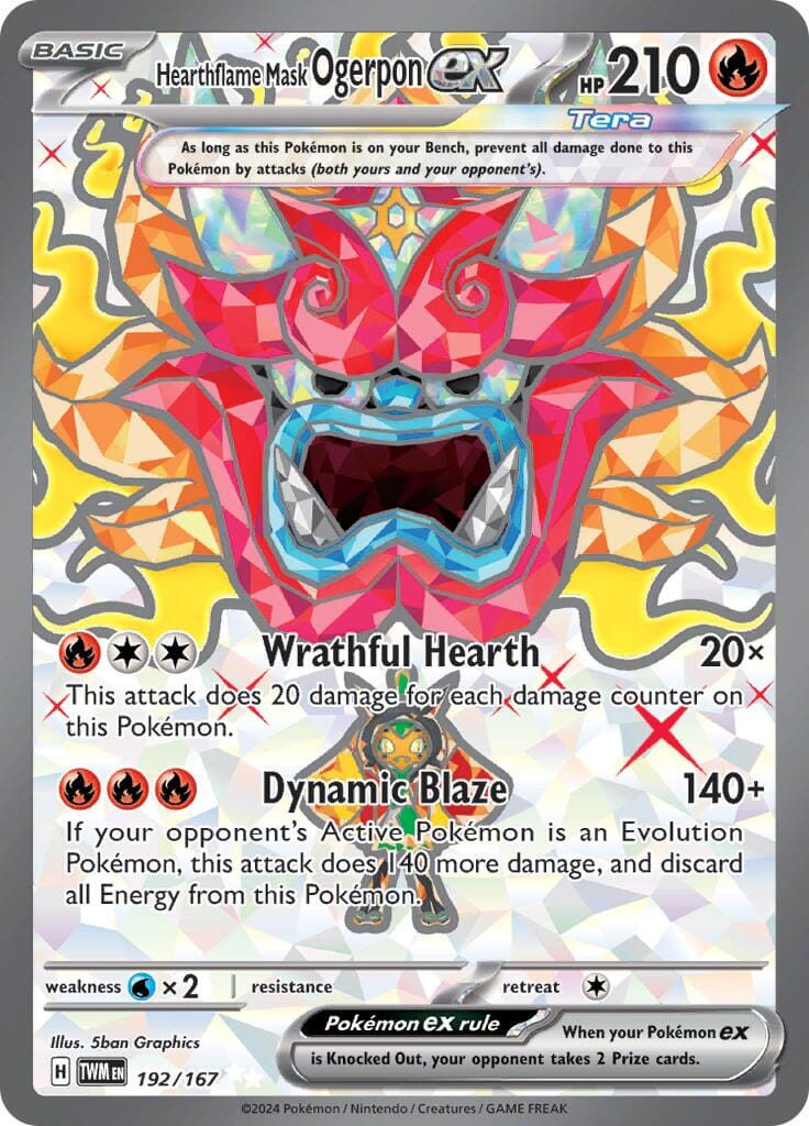 Hearthflame Mask Ogerpon ex (192/167) [Scarlet & Violet: Twilight Masquerade] Pokemon Single Pokémon  | Multizone: Comics And Games