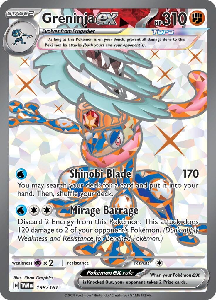 Greninja ex (198/167) [Scarlet & Violet: Twilight Masquerade] Pokemon Single Pokémon  | Multizone: Comics And Games
