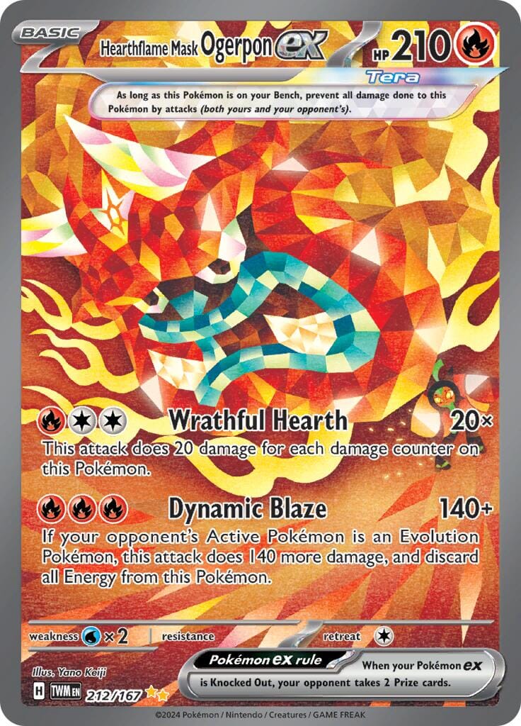 Hearthflame Mask Ogerpon ex (212/167) [Scarlet & Violet: Twilight Masquerade] Pokemon Single Pokémon  | Multizone: Comics And Games