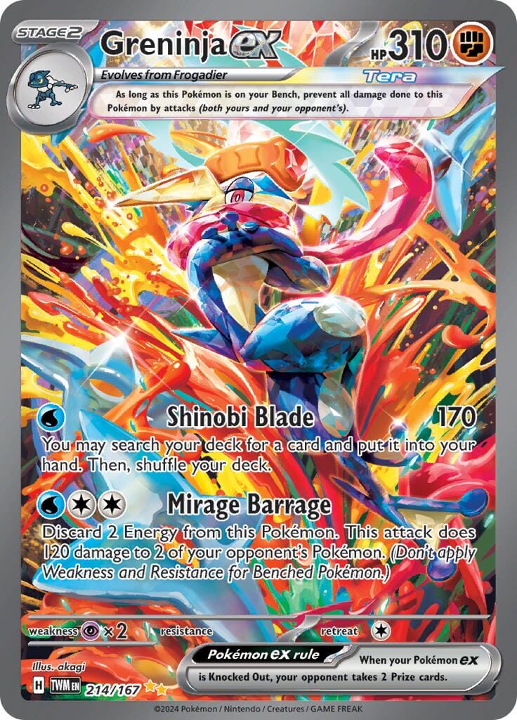 Greninja ex (214/167) [Scarlet & Violet: Twilight Masquerade] Pokemon Single Pokémon  | Multizone: Comics And Games
