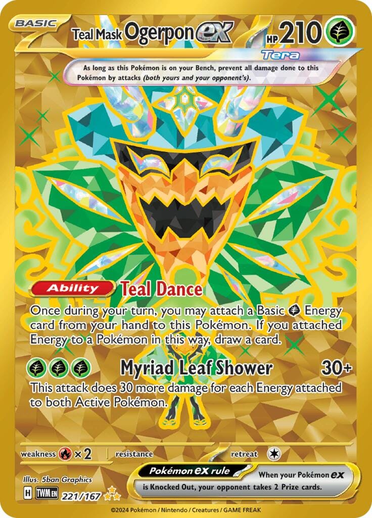Teal Mask Ogerpon ex (221/167) [Scarlet & Violet: Twilight Masquerade] Pokemon Single Pokémon  | Multizone: Comics And Games