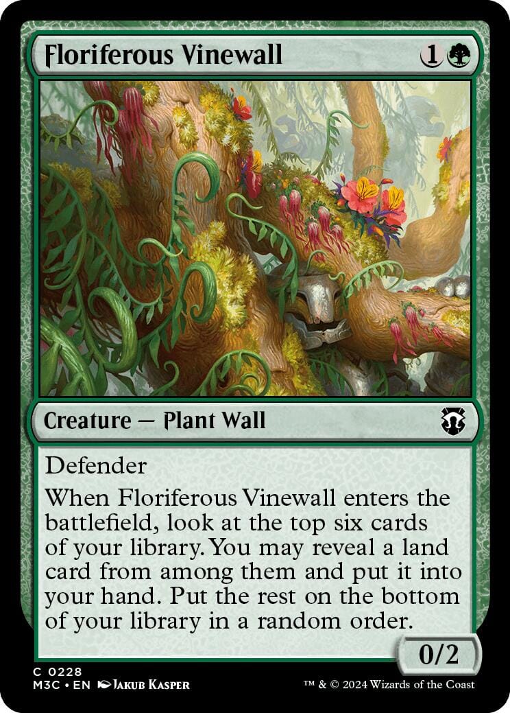 Floriferous Vinewall [Modern Horizons 3 Commander] MTG Single Magic: The Gathering  | Multizone: Comics And Games