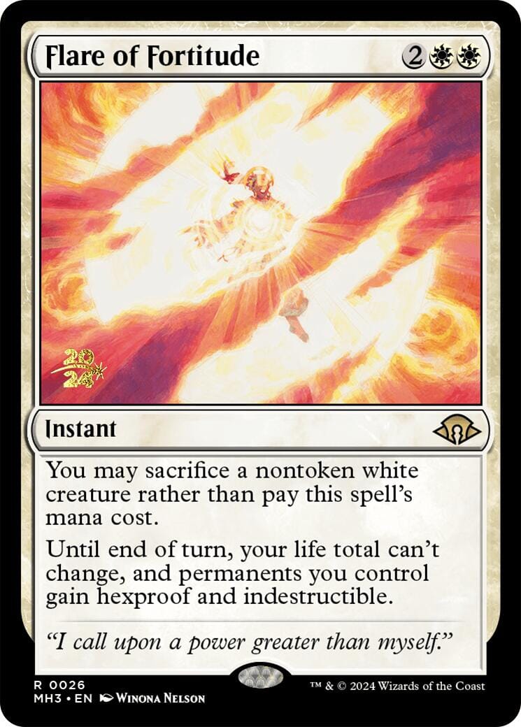 Flare of Fortitude [Modern Horizons 3 Prerelease Promos] MTG Single Magic: The Gathering  | Multizone: Comics And Games