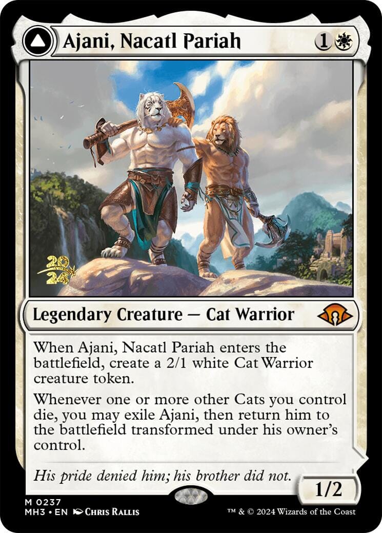 Ajani, Nacatl Pariah [Modern Horizons 3 Prerelease Promos] MTG Single Magic: The Gathering  | Multizone: Comics And Games