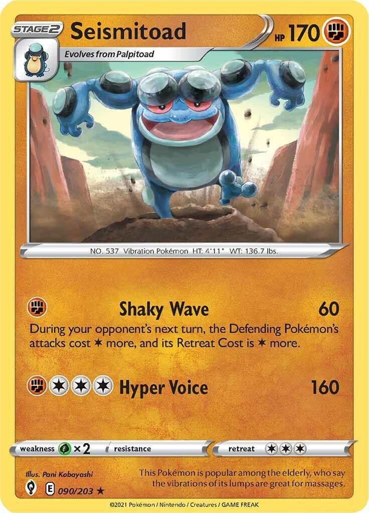 Seismitoad (090/203) [Sword & Shield: Evolving Skies] Pokemon Single Pokémon  | Multizone: Comics And Games