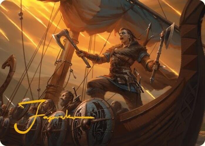 Eivor, Battle-Ready Art Card (Gold-Stamped Signature) [Assassin's Creed Art Series] MTG Single Magic: The Gathering  | Multizone: Comics And Games
