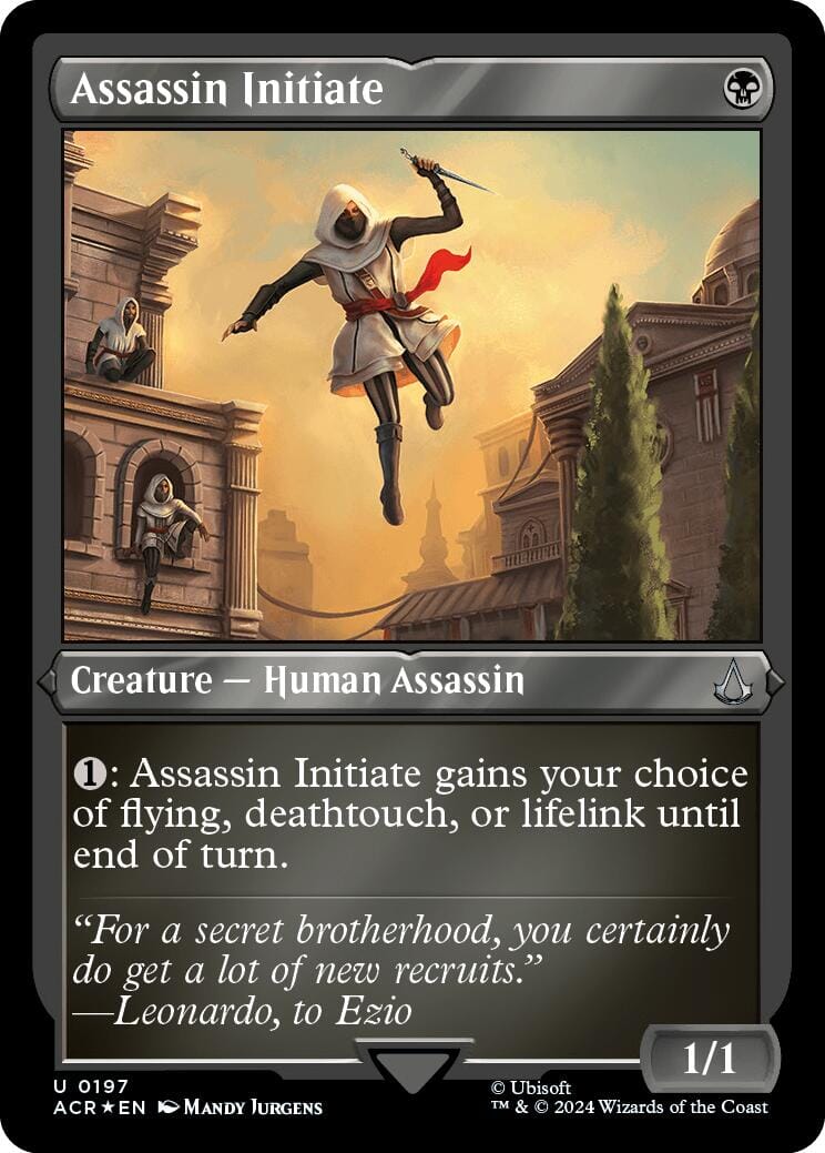 Assassin Initiate (Foil Etched) [Assassin's Creed] MTG Single Magic: The Gathering  | Multizone: Comics And Games