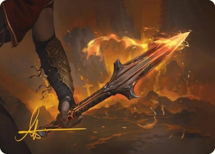 The Spear of Leonidas Art Card (Gold-Stamped Signature) [Assassin's Creed Art Series] MTG Single Magic: The Gathering  | Multizone: Comics And Games
