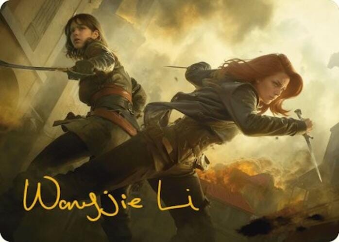 Mary Read and Anne Bonny Art Card (Gold-Stamped Signature) [Assassin's Creed Art Series] MTG Single Magic: The Gathering  | Multizone: Comics And Games