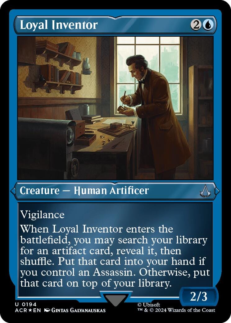 Loyal Inventor (Foil Etched) [Assassin's Creed] MTG Single Magic: The Gathering  | Multizone: Comics And Games