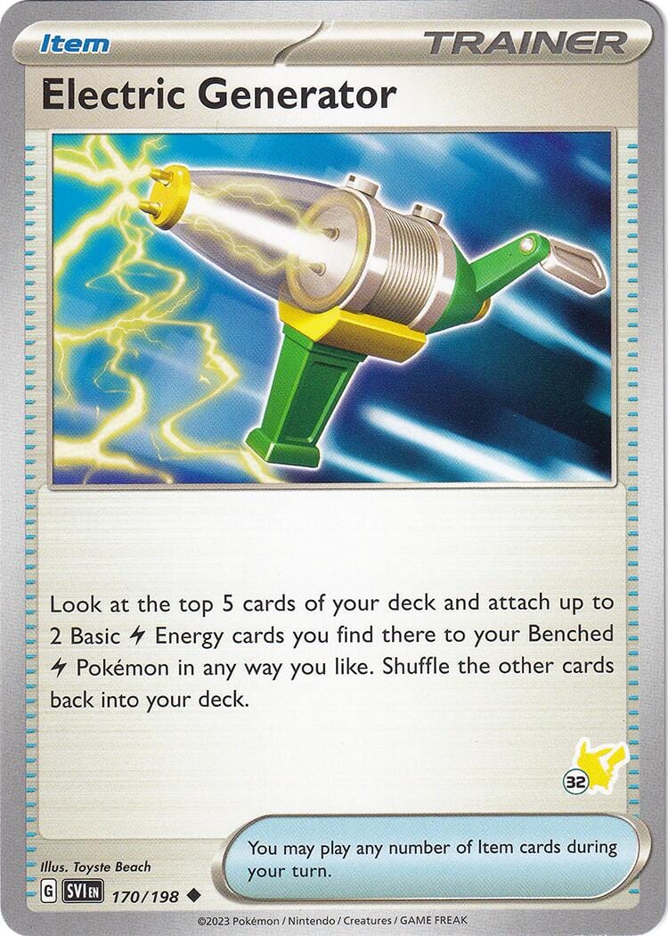 Electric Generator (170/198) (Pikachu Stamp #32) [Battle Academy 2024] Pokemon Single Pokémon  | Multizone: Comics And Games