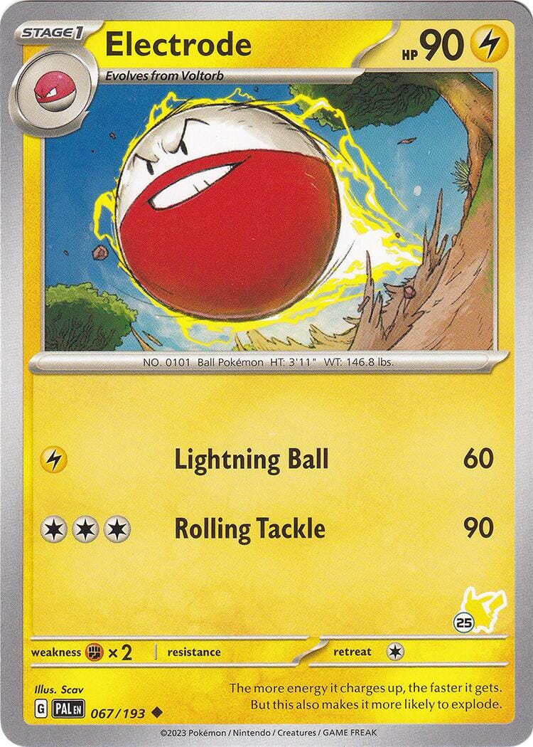 Electrode (067/193) (Pikachu Stamp #25) [Battle Academy 2024] Pokemon Single Pokémon  | Multizone: Comics And Games