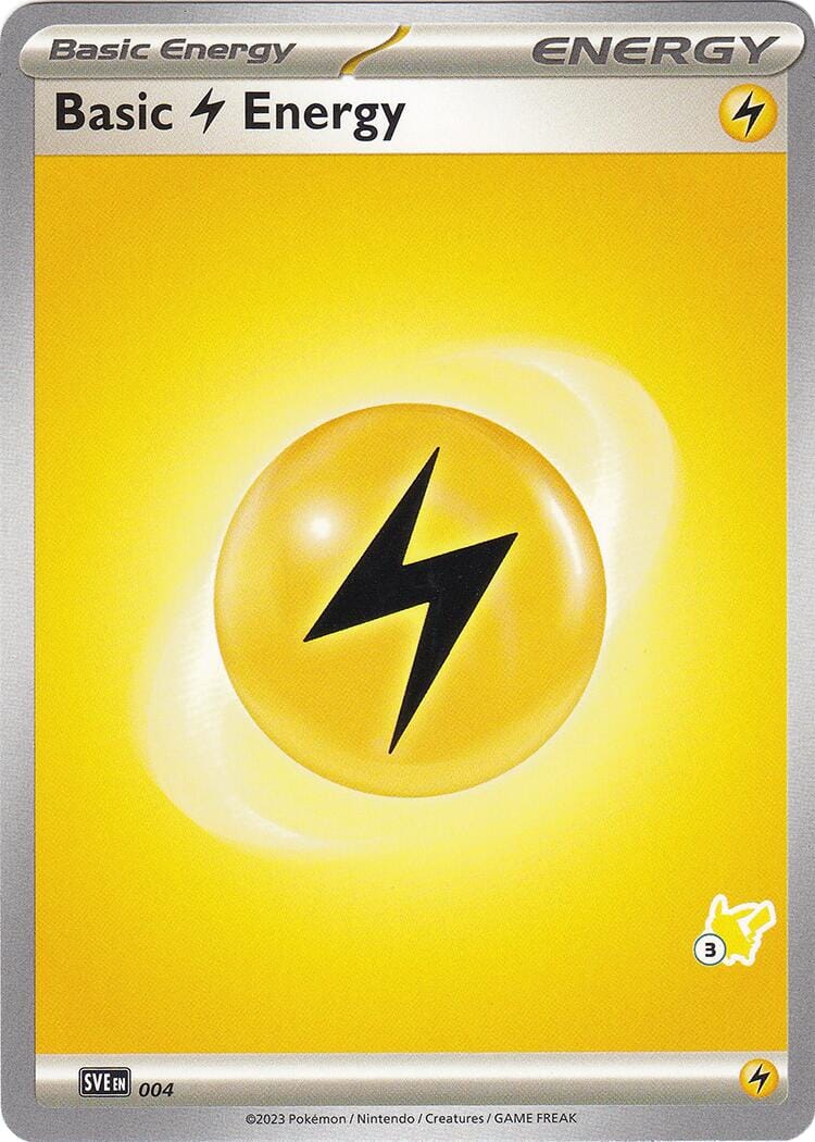 Basic Lightning Energy (004) (Pikachu Stamp #3) [Battle Academy 2024] Pokemon Single Pokémon  | Multizone: Comics And Games
