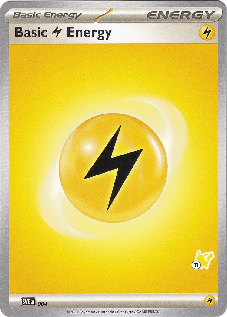 Basic Lightning Energy (004) (Pikachu Stamp #11) [Battle Academy 2024] Pokemon Single Pokémon  | Multizone: Comics And Games