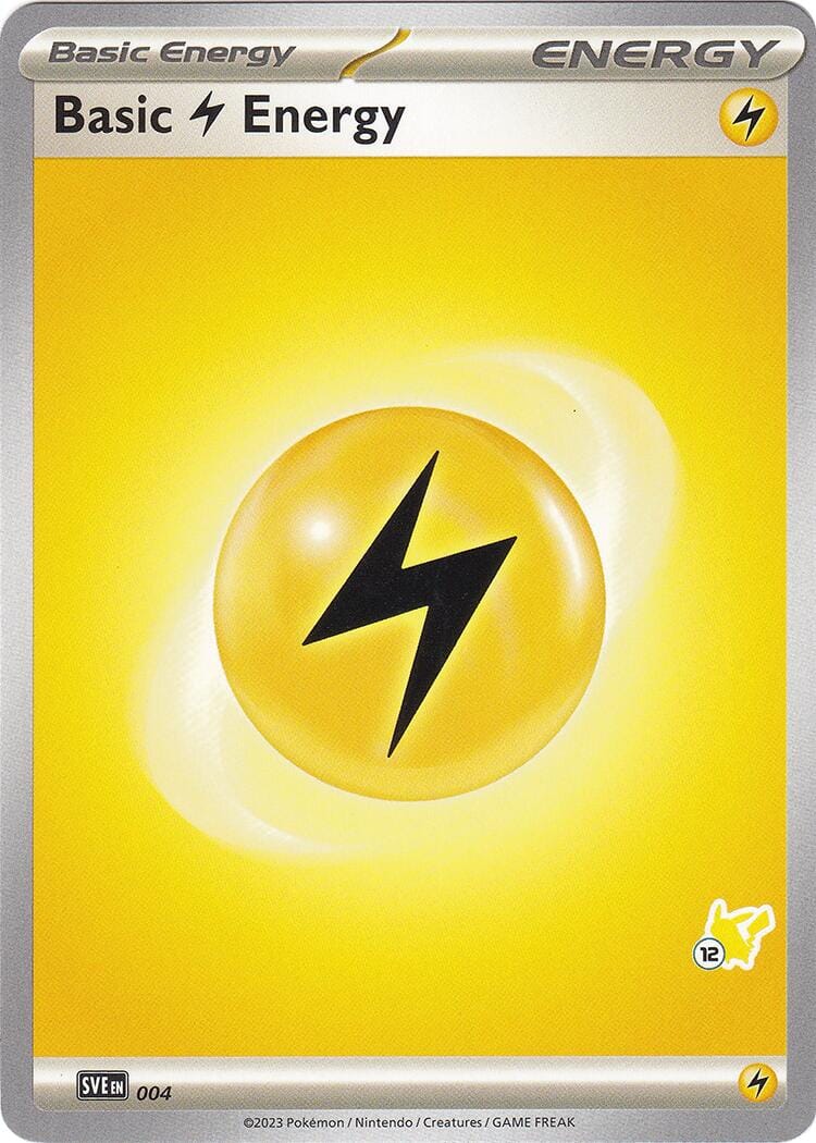 Basic Lightning Energy (004) (Pikachu Stamp #12) [Battle Academy 2024] Pokemon Single Pokémon  | Multizone: Comics And Games