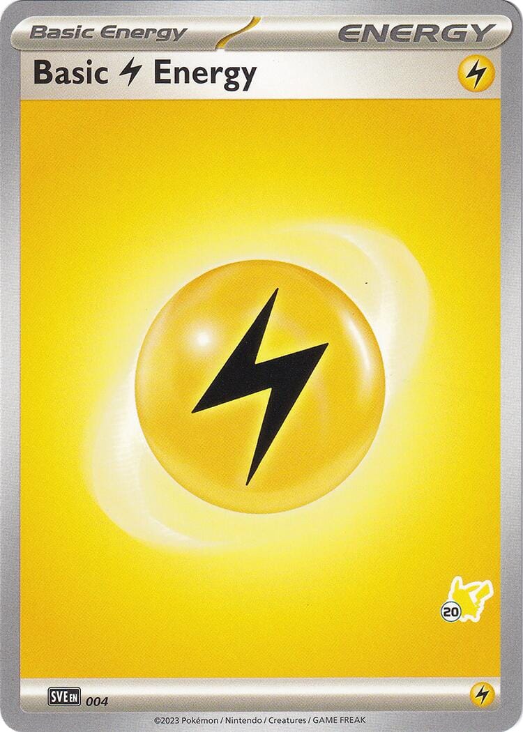 Basic Lightning Energy (004) (Pikachu Stamp #20) [Battle Academy 2024] Pokemon Single Pokémon  | Multizone: Comics And Games