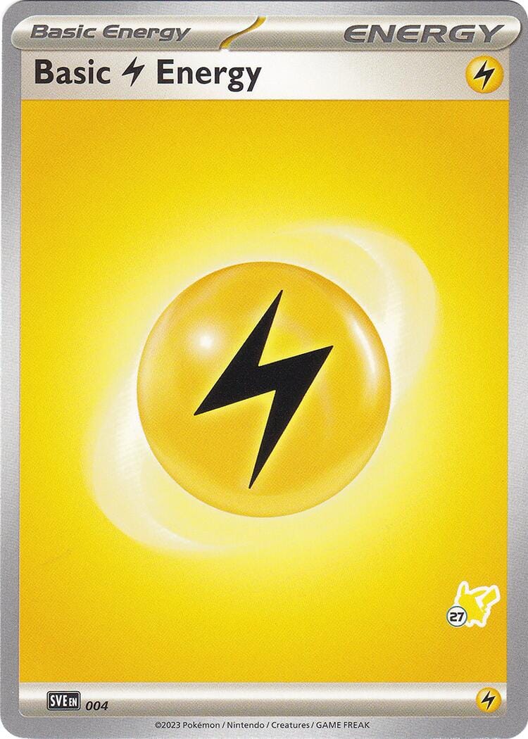 Basic Lightning Energy (004) (Pikachu Stamp #27) [Battle Academy 2024] Pokemon Single Pokémon  | Multizone: Comics And Games