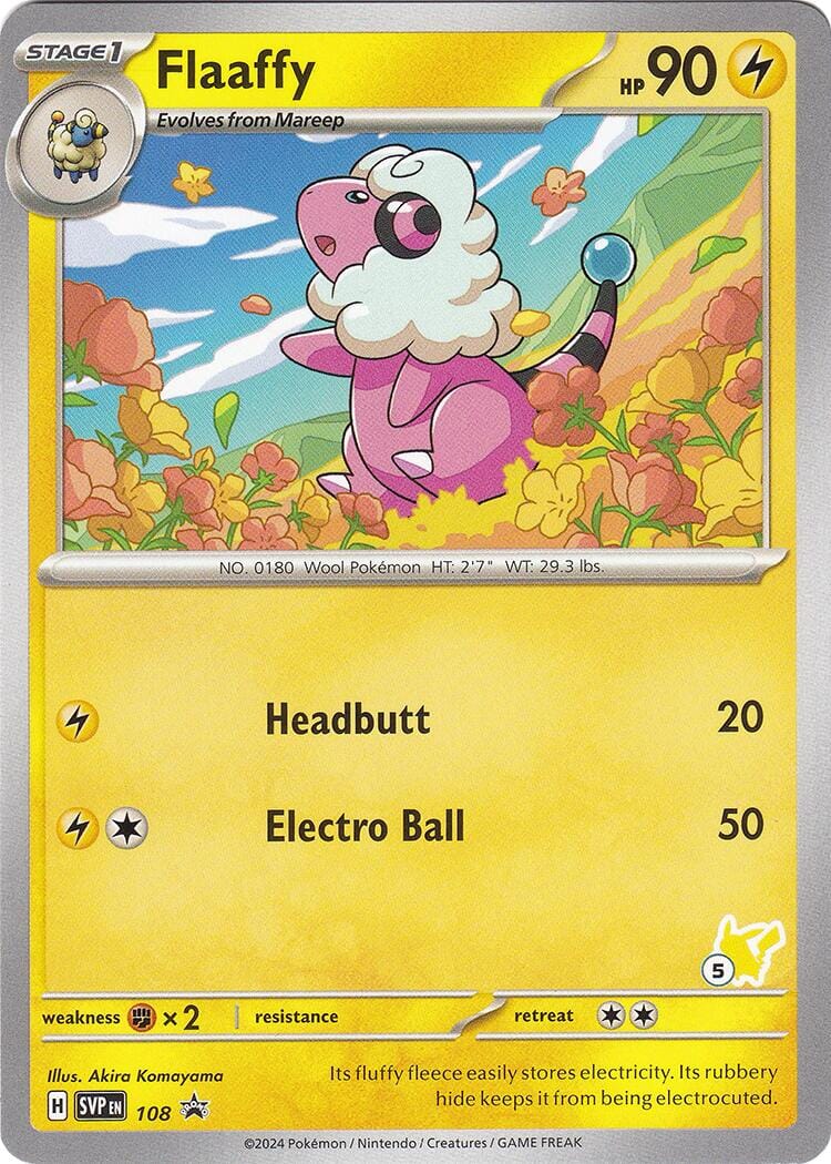 Flaaffy (108) (Pikachu Stamp #5) [Battle Academy 2024] Pokemon Single Pokémon  | Multizone: Comics And Games