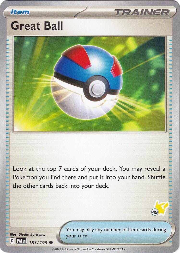 Great Ball (183/193) (Pikachu Stamp #49) [Battle Academy 2024] Pokemon Single Pokémon  | Multizone: Comics And Games