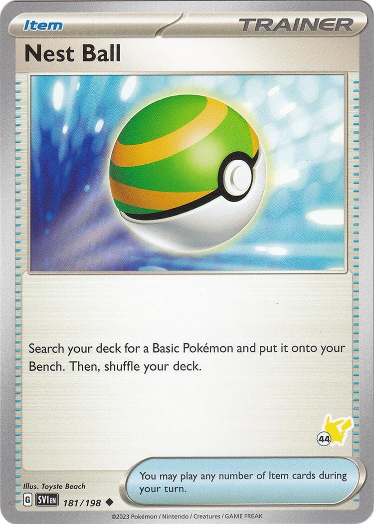 Nest Ball (181/198) (Pikachu Stamp #44) [Battle Academy 2024] Pokemon Single Pokémon  | Multizone: Comics And Games