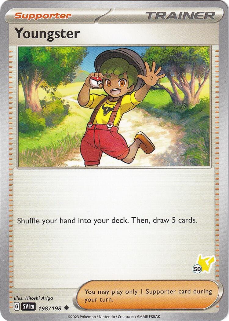 Youngster (198/198) (Pikachu Stamp #50) [Battle Academy 2024] Pokemon Single Pokémon  | Multizone: Comics And Games