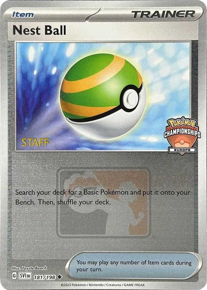 Nest Ball (181/198) (2024 Europe Championships Staff) [League & Championship Cards] Pokemon Single Pokémon  | Multizone: Comics And Games