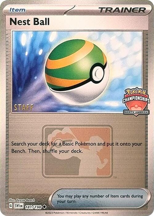 Nest Ball (181/198) (2024 North America Championships Staff) [League & Championship Cards] Pokemon Single Pokémon  | Multizone: Comics And Games