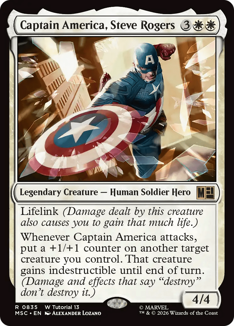 Captain America, Steve Rogers [Marvel Super Heroes Commander] MTG Single Magic: The Gathering  | Multizone: Comics And Games