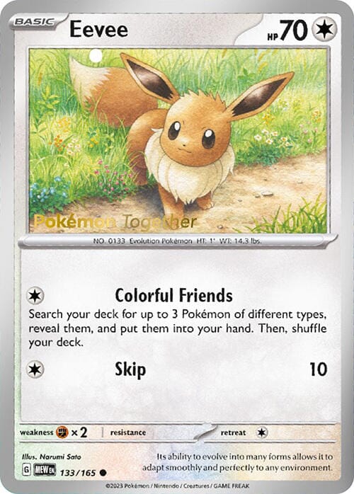 Eevee (133/165) (PokePost Promo) [Scarlet & Violet 151] Pokemon Single Pokémon  | Multizone: Comics And Games