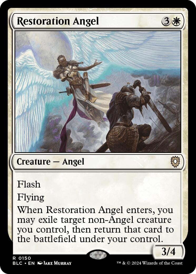 Restoration Angel [Bloomburrow Commander] MTG Single Magic: The Gathering  | Multizone: Comics And Games