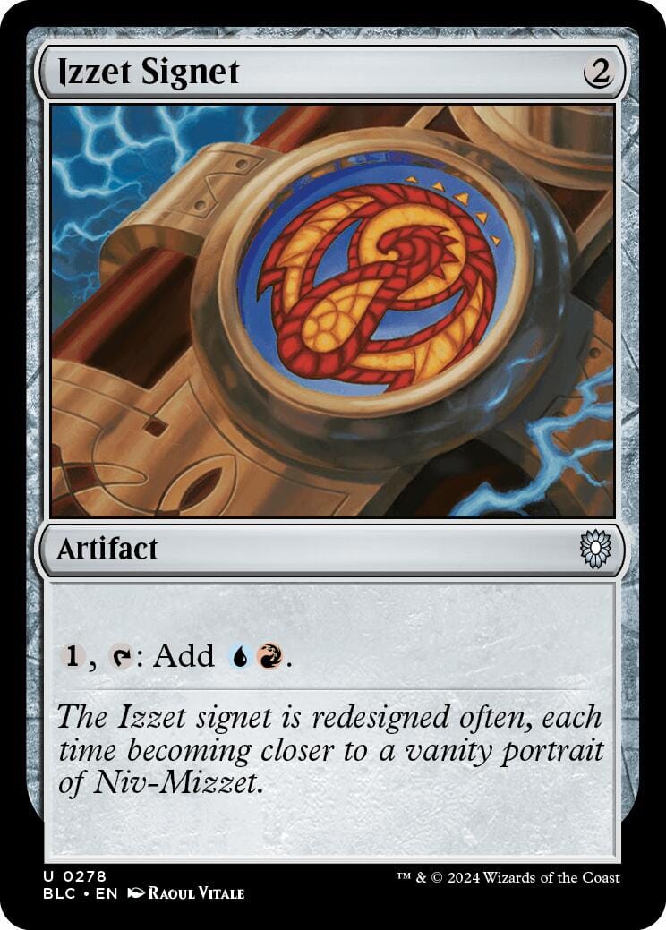 Izzet Signet [Bloomburrow Commander] MTG Single Magic: The Gathering  | Multizone: Comics And Games