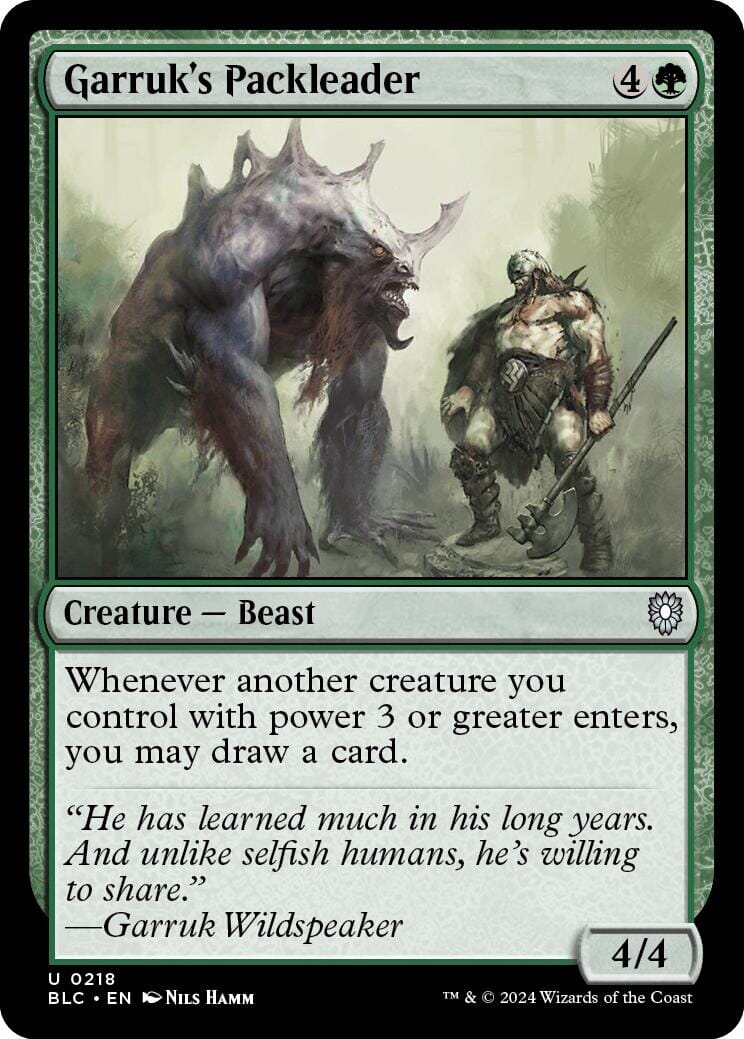 Garruk's Packleader [Bloomburrow Commander] MTG Single Magic: The Gathering  | Multizone: Comics And Games