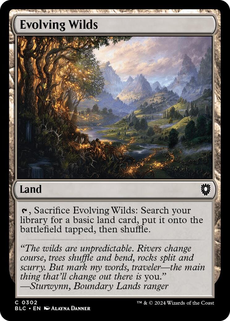 Evolving Wilds [Bloomburrow Commander] MTG Single Magic: The Gathering  | Multizone: Comics And Games