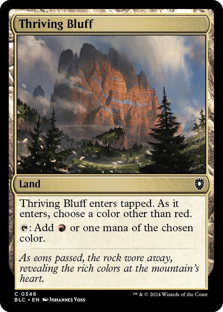 Thriving Bluff [Bloomburrow Commander] MTG Single Magic: The Gathering  | Multizone: Comics And Games
