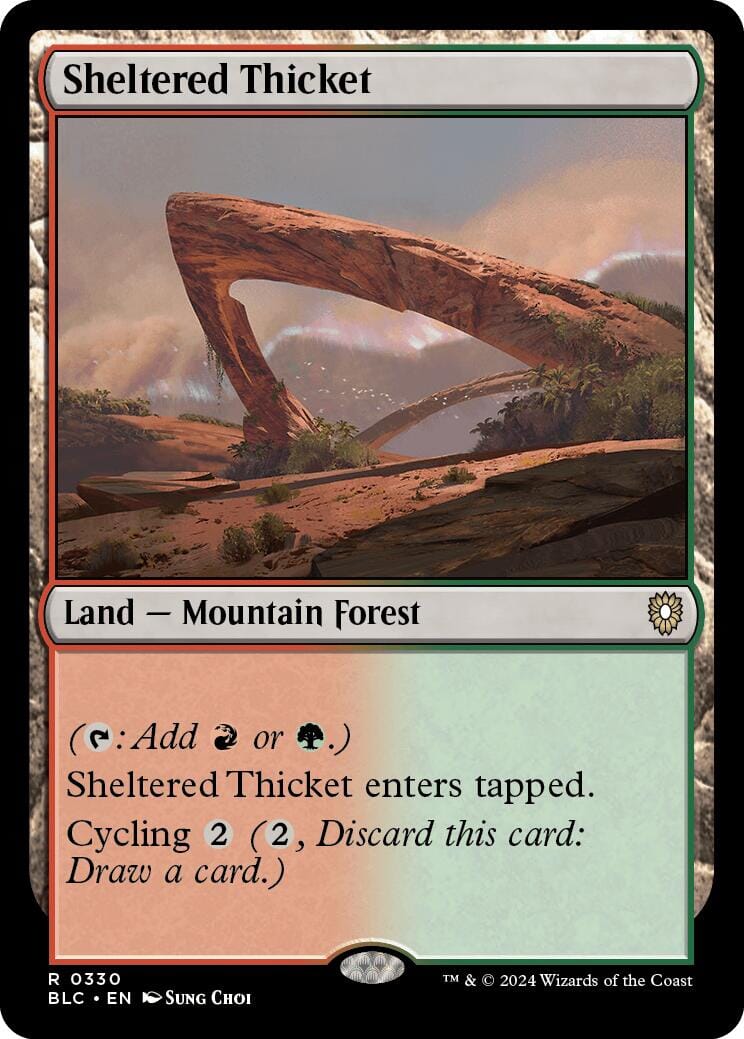 Sheltered Thicket [Bloomburrow Commander] MTG Single Magic: The Gathering  | Multizone: Comics And Games