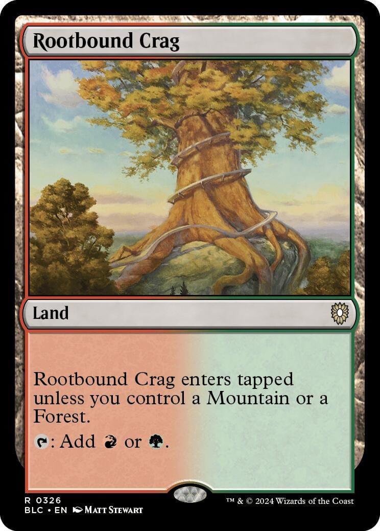 Rootbound Crag [Bloomburrow Commander] MTG Single Magic: The Gathering  | Multizone: Comics And Games