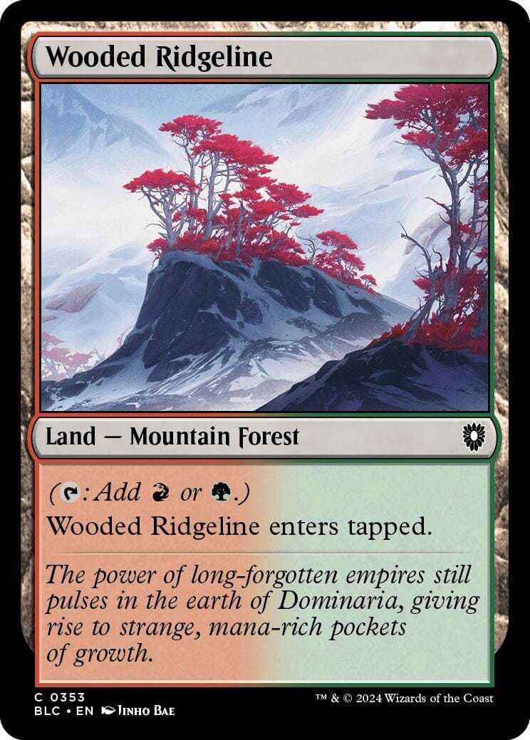 Wooded Ridgeline [Bloomburrow Commander] MTG Single Magic: The Gathering  | Multizone: Comics And Games