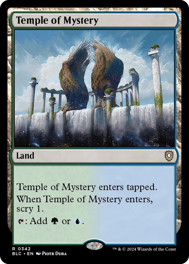 Temple of Mystery [Bloomburrow Commander] MTG Single Magic: The Gathering  | Multizone: Comics And Games