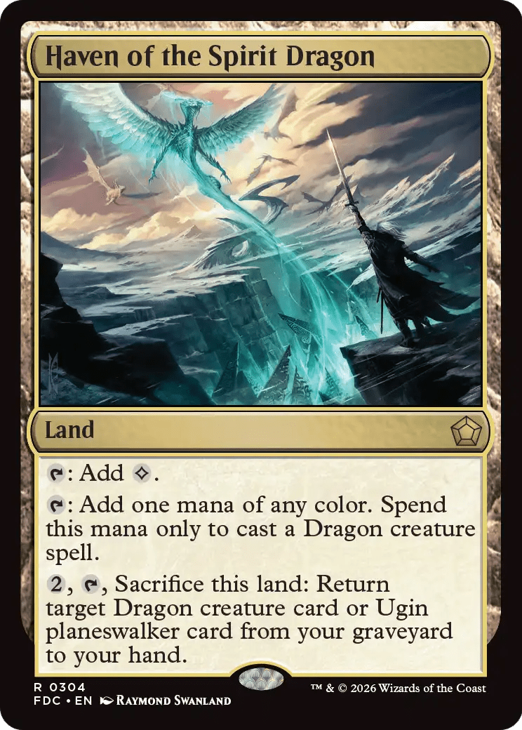 Haven of the Spirit Dragon [Foundations Commander] MTG Single Magic: The Gathering  | Multizone: Comics And Games