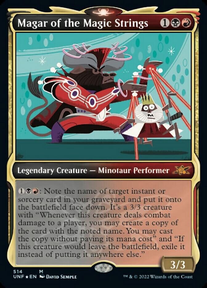 Magar of the Magic Strings (Showcase) (Galaxy Foil) [Unfinity] MTG Single Magic: The Gathering  | Multizone: Comics And Games