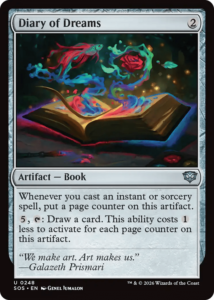 Diary of Dreams [Secrets of Strixhaven] MTG Single Magic: The Gathering  | Multizone: Comics And Games