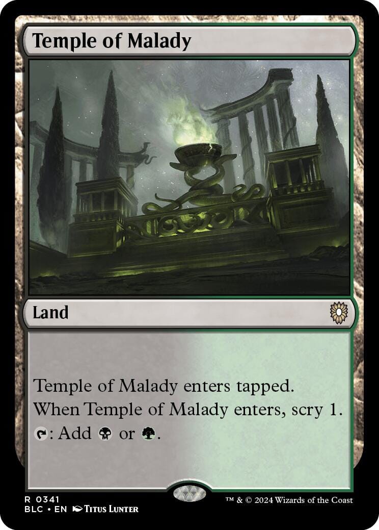 Temple of Malady [Bloomburrow Commander] MTG Single Magic: The Gathering  | Multizone: Comics And Games